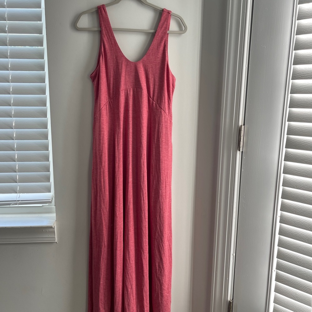HALARA Coral-Red Maxi Tank Dress with Scoop Neck - Picture 6 of 12